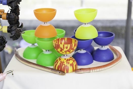 Diábolo to juggle, detail of a game to show, toy