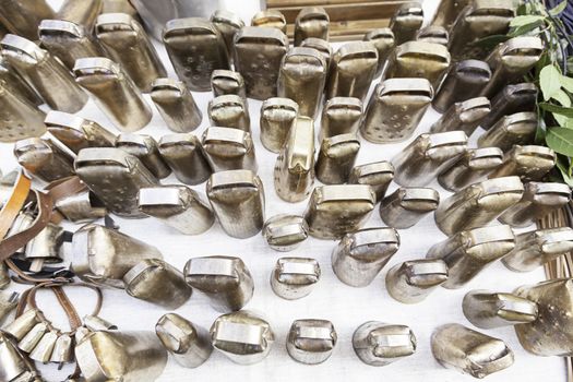 Gold metal bells, metal detail about musical instruments, traditional art