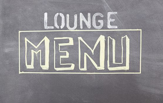 Letter menu, detail of a menu in a restaurant in the city, space for text