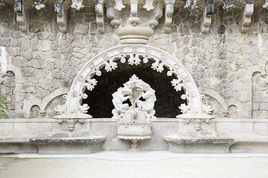 Typical source in Quinta da Regaleira in Sintra, tourism