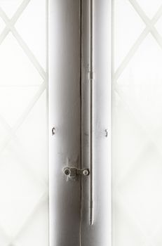 White glass window detail of the entry of light through a window, exterior views