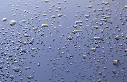 Water drops on the metal, a metal surface detail color by drops of water wet