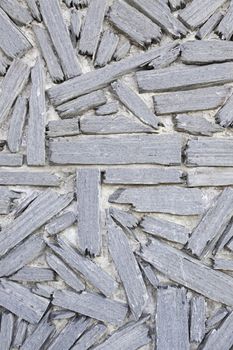 Wall stone texture, detail of a wall decorated with stone, decoration and safety facade in the city