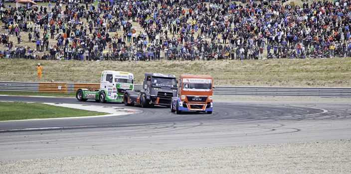 European championship trucks, detail of a professional truck competition