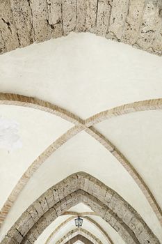 Cupola of old church, old architectural detail, roof of a medieval religious building