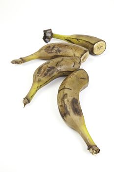 Bananas old cut, detail of some bananas in disrepair