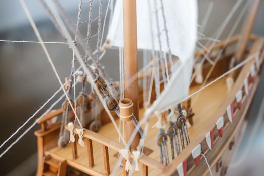 details of sailing equipment on a boat