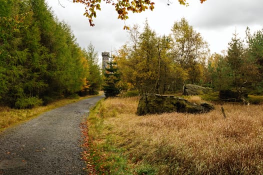 Autumn landscape - rocks, forests - all beautifully colored