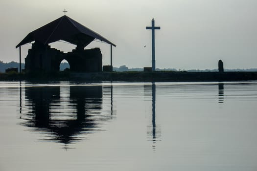 Ruins of oldest stone church in Baltic states, Latvia. 