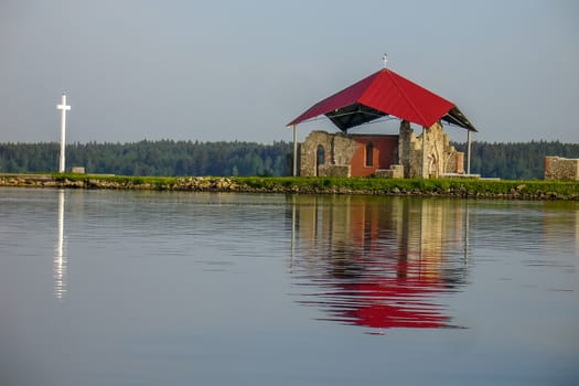 Ruins of oldest stone church in Baltic states, Latvia. 