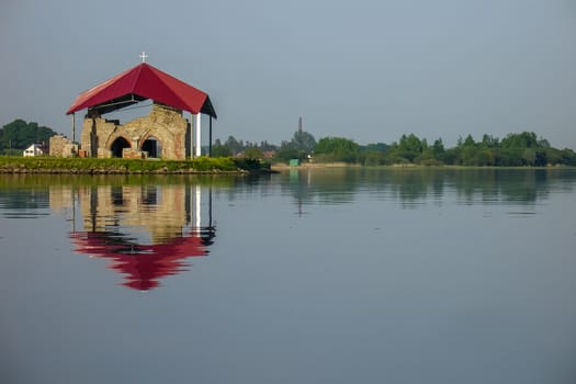Ruins of oldest stone church in Baltic states, Latvia. 