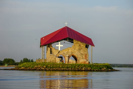 Ruins of oldest stone church in Baltic states, Latvia. 