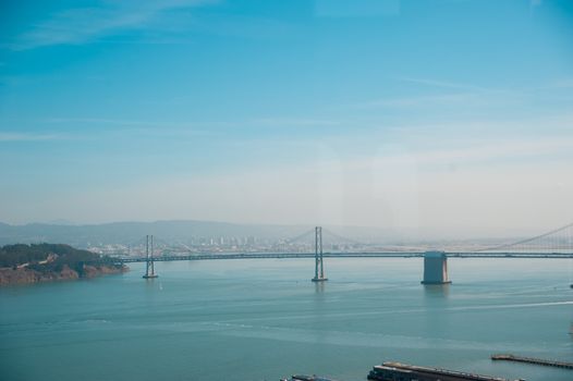 San Francisco-Oakland Bay Bridge in San Francisco, California. San Francisco is located in the west southern part of United States. 