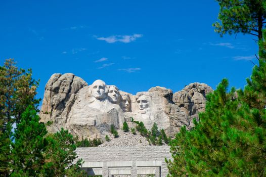 Mount Rushmore is the granite face located in a batholith in the Black Hills in Keystone, South Dakota, United States. 