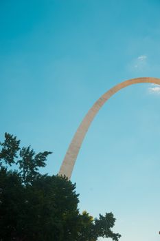 Arch of St.Louis in Missouri, America. St. Louis is a city located in the middle of USA.