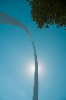 Arch of St.Louis in Missouri, America. St. Louis is a city located in the middle of USA.