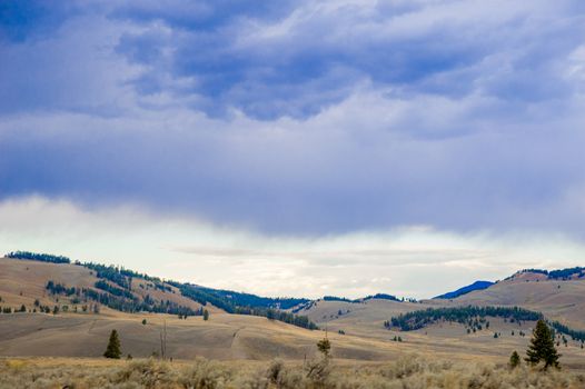 Mountains at ''Yellowstone National Park'' is located in the U.S. states of Wyoming, Montana, and Idaho. This park is the first national park established in America.