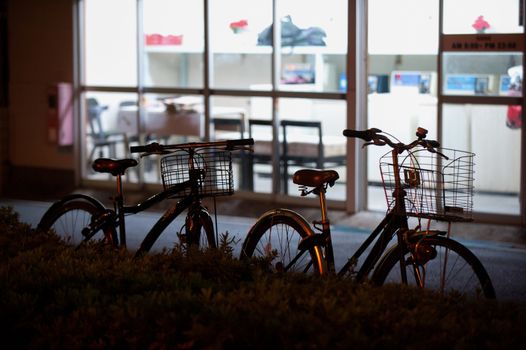 Bicycles in Tokyo, Japan. Tokyo has many bicycles since the land is pretty flat. Many Japanese people ride bicycles as a transport.