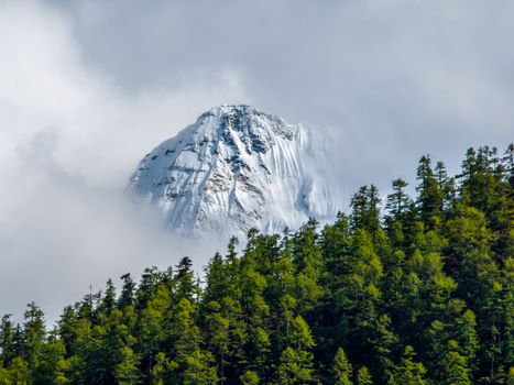 Chana Dorje Mountain in Yading Nature Reserve, Daocheng, Sichuan Province, China.