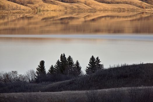 Saskatchewan Lake in Autumn Buffalo Pound Canada