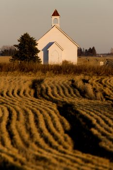 Old Country Church in Saskatchewan Canada Scenic