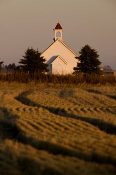 Old Country Church in Saskatchewan Canada Scenic