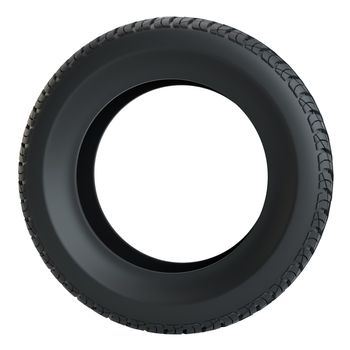 Car tire isolated on white background. 3d illustration