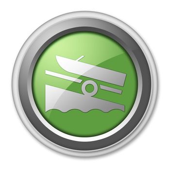 Icon, Button, Pictogram with Boat Ramp symbol