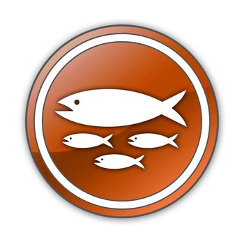 Icon, Button, Pictogram with Fish Hatchery symbol