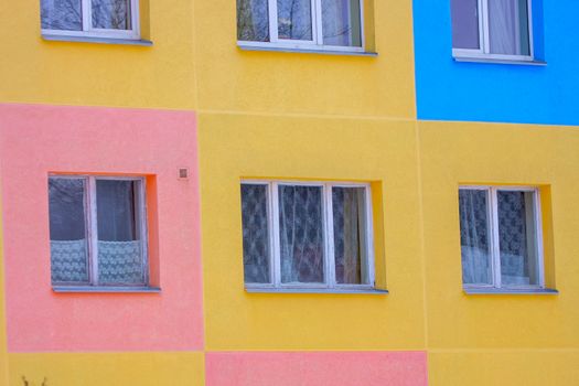 Colorful house in Cesis, Latvia.