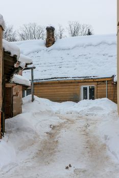 Winter in town. Cesis, Latvia.