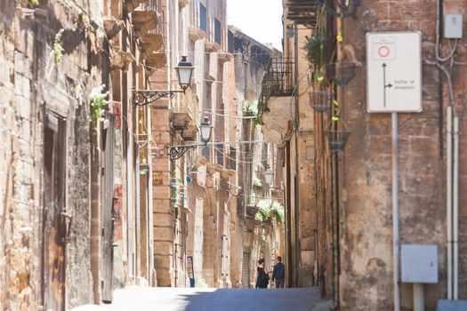 Taranto, Apulia, Italy - Middle aged architecture in the old town of Taranto