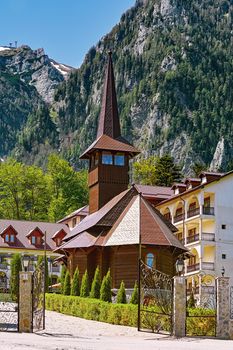 Church in Caraiman Monastery at the Foot of the Bucegi Mountains 