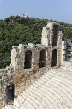 The Odeon of Herodes Atticus at the Acropolis in Athens, Greece