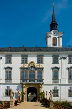 Lysice baroque castle, south Moravia, Czech Republic.
