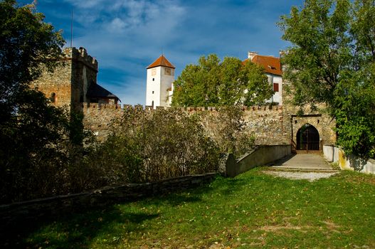 The entrance gate to the castle Bitov, Czech Republic, South Moravia.