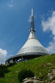 The television, radio and telecommunications sender Jested in Czech Republic