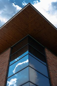 Modern architecture, detail view of a window.