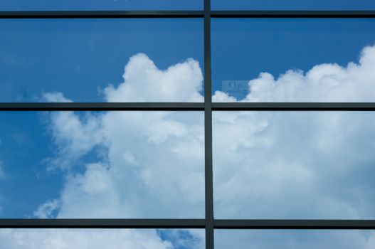 Modern architecture, detail view of a window.