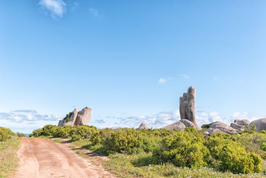 A rock formation at Postberg near Langebaan on the Atlantic Ocean coast of the Western Cape Province