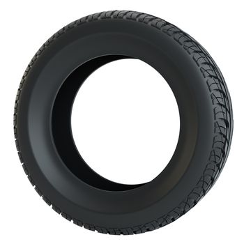 Car tire isolated on white background. 3d illustration