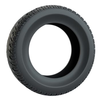 Car tire isolated on white background. 3d illustration