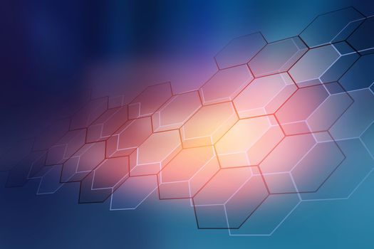 Abstract 3D hexagonal shape background, suitable for healthcare and medical topics