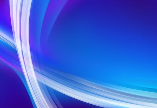 Abstract Blue Background with white crossed curves