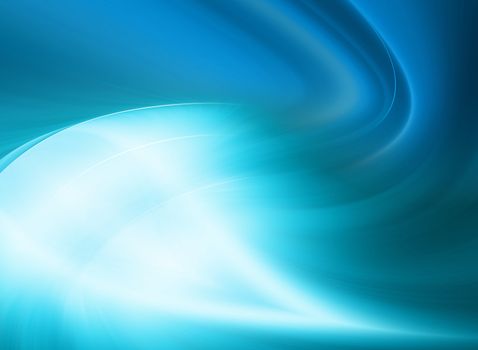 Abstract curvy blue theme background, presentation backdrop