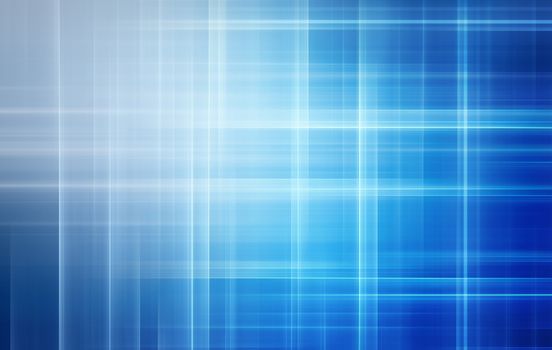 Abstract glowing grid background, vertical and horizontal neon lines blue theme background. 