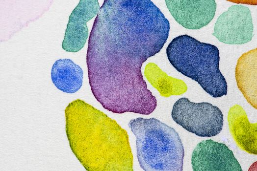 Abstract aquarelle hand drawn art on white background, Watercolor grunge texture backdrop