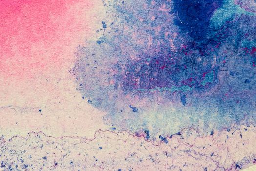 Abstract aquarelle hand drawn art on white background, Watercolor grunge texture backdrop