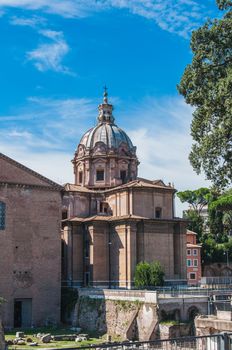 Roman Forum around the Colosseum in Rome Italy