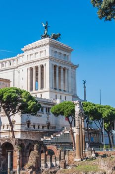 Roman Forum around the Colosseum in Rome Italy